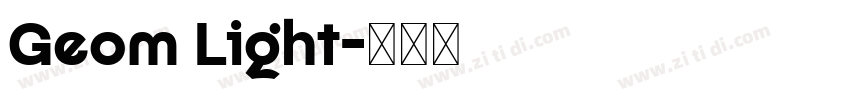 Geom Light字体转换